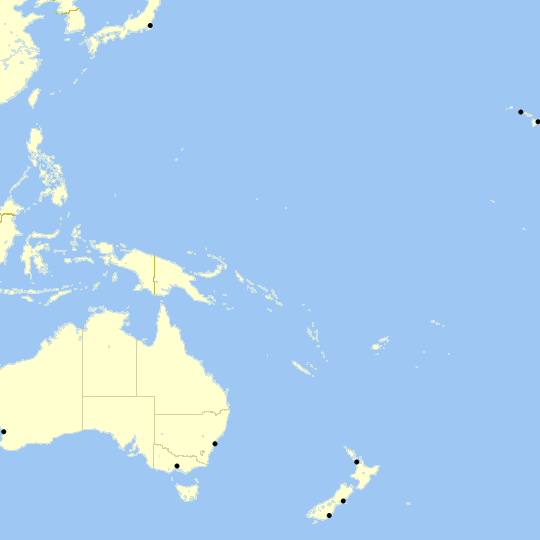 Map of airport locations, created by Paul Bogard’s Flight Historian